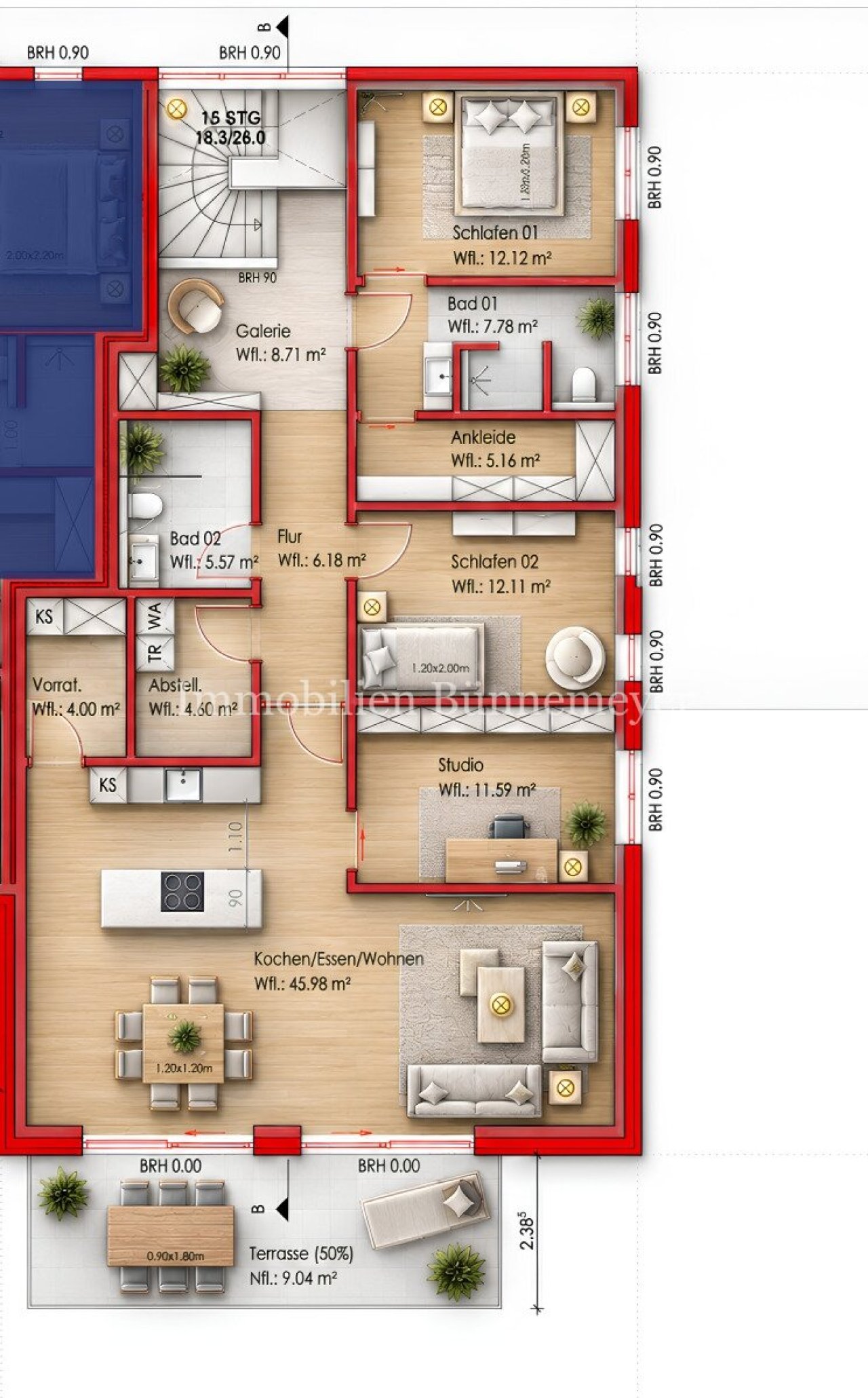 Haus 2 Whg 2 OG - Grundriss Haus 2 Whg 2 OG - Grundriss