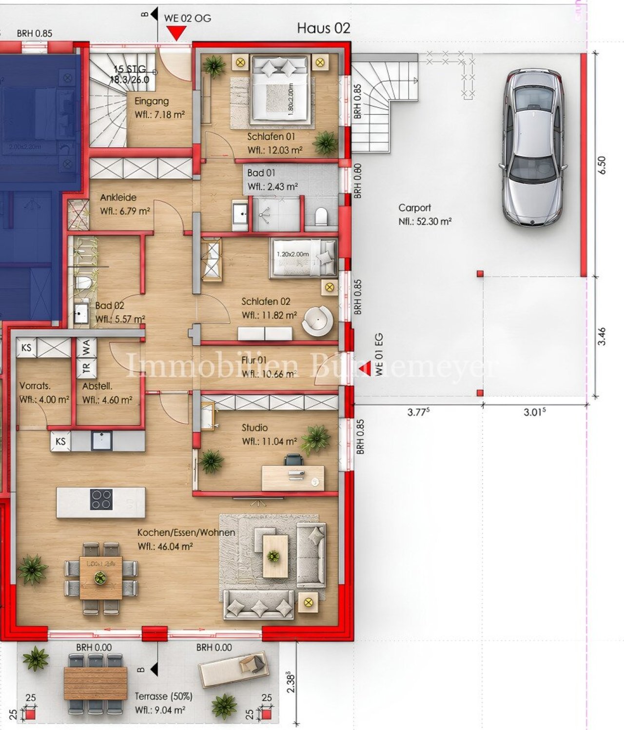Haus 2 Whg 1 EG - Grundriss Haus 2 Whg 1 EG - Grundriss